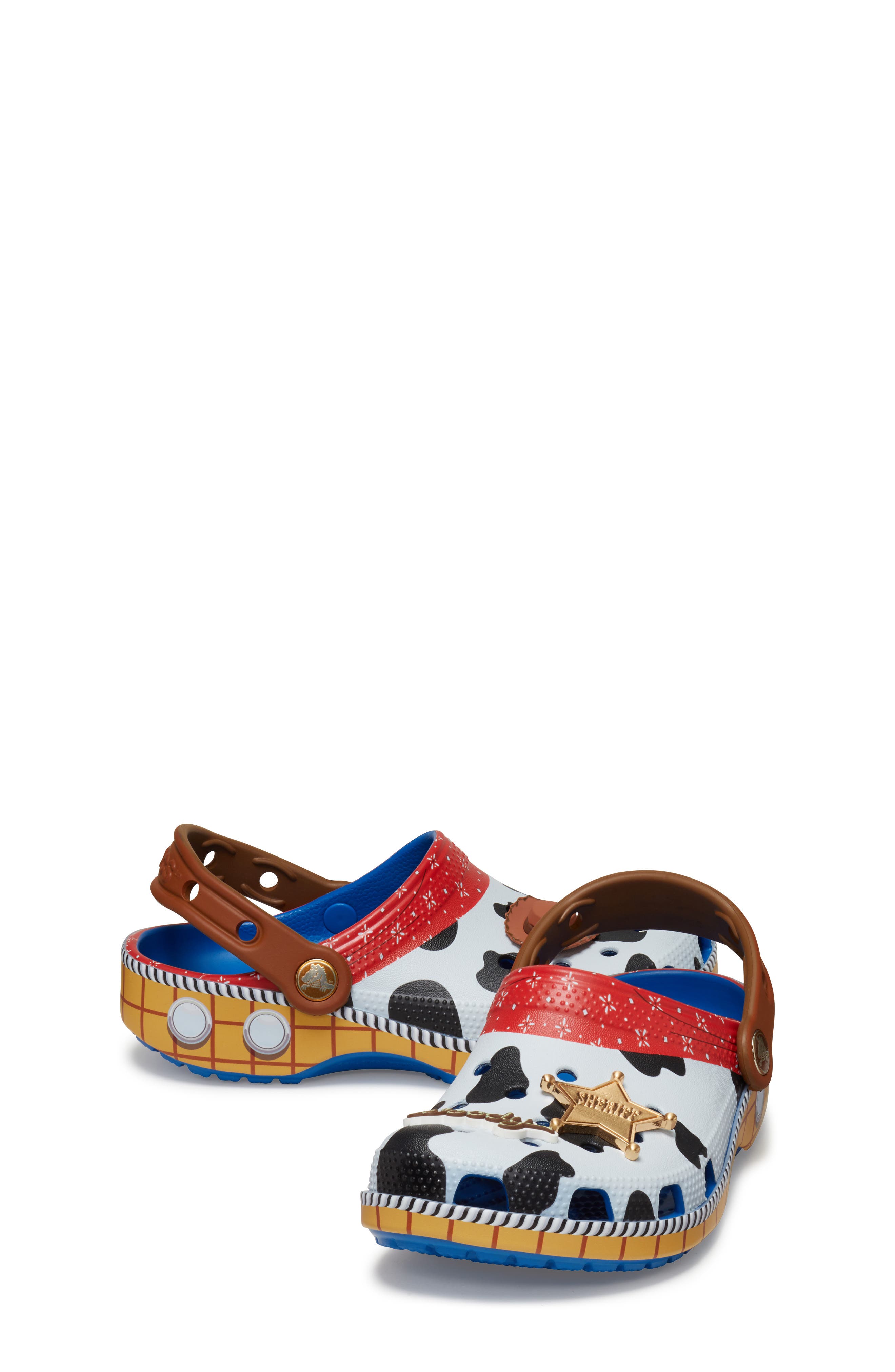 CROCS Kids' Disney<sup>®</sup> Pixar Toy Story<sup>®</sup> Sheriff Woody Classic Clog, Alternate, color, 