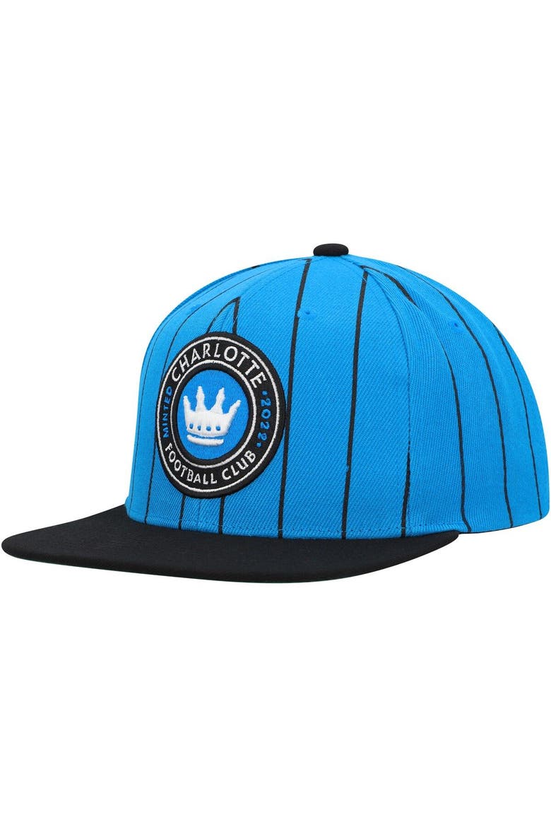 Men's Mitchell & Ness Light Blue Charlotte FC Team Pin Snapback Hat, Alternate, color, Light Blue