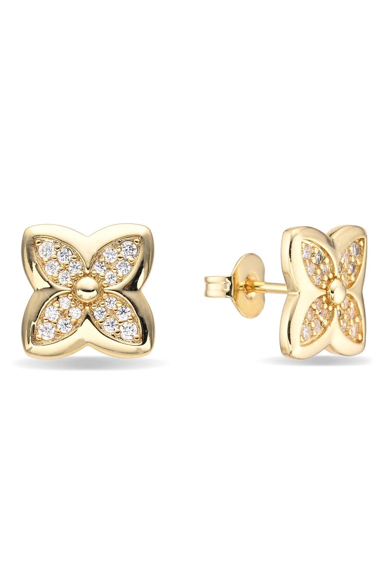 Monica Floral Stud Earrings, Main, color, GOLD SPARKLE