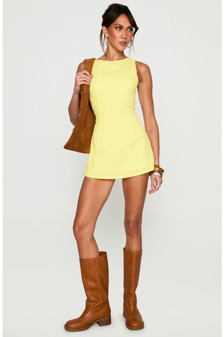 Yumiko Skirted Recycled Cotton Romper, Alternate, color, YELLOW