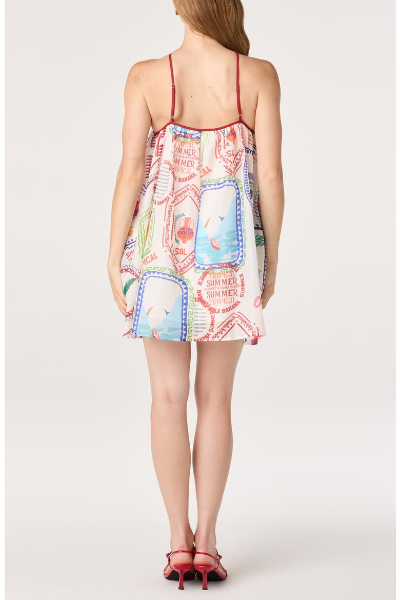 Marcela Stamp Print Minidress, Alternate, color, STAMP PRINT MULTI