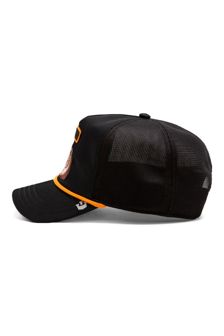 Lion Embroidered Patch Trucker Hat, Alternate, color, VOID