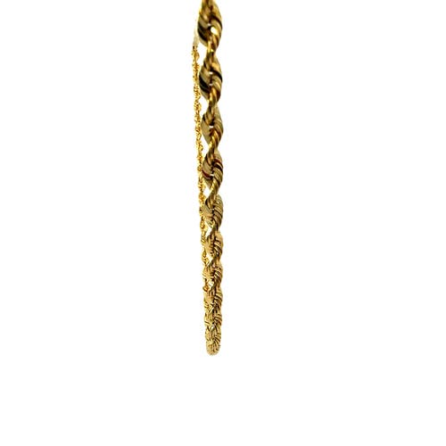 Ancona Jewelry 14k Yellow Gold Diamond Cut Rope Chain Necklace 4.5mm In Yellow