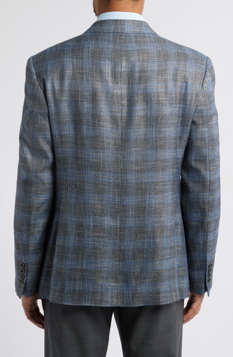 Emporio Armani Plaid Sport Coat, Alternate, color, Grey