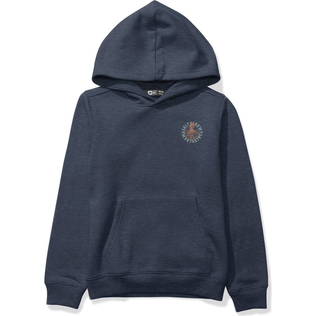 Salty Crew Kids' Tentacles Cotton Blend Hoodie In Blue