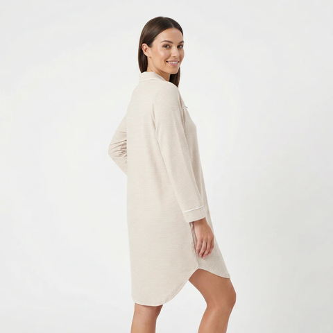 Oatmeal Stripe Sleepshirt