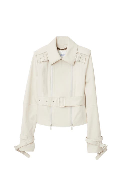 Burberry Bonded Cotton Trench Jacket In Sail