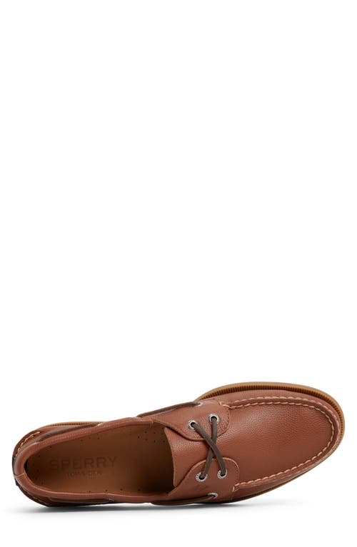 Sperry Authentic Original Cross Lace Boat Shoe In Brown