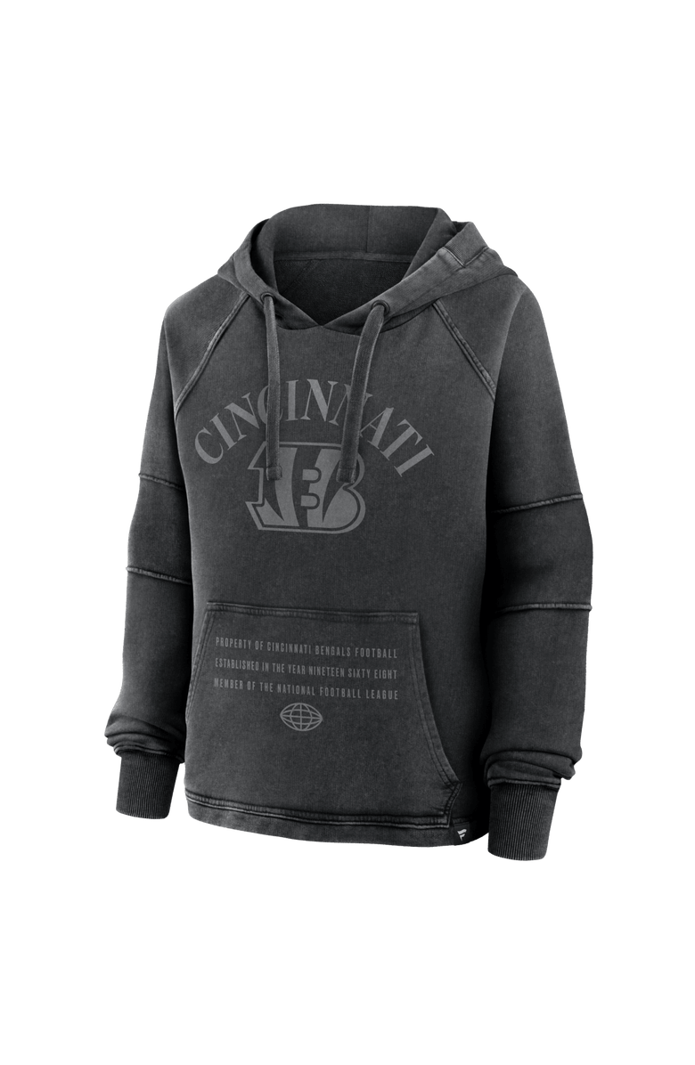 FANATICS Women's Fanatics Black Cincinnati Bengals Oversized Raglan Gridiron Hoodie, Alternate, color, Black