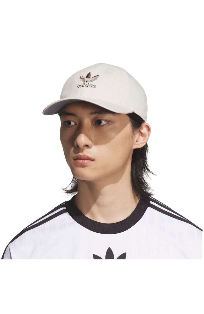 adidas Originals Men's adidas Originals Off White Washed Adjustable Hat, Alternate, color, 