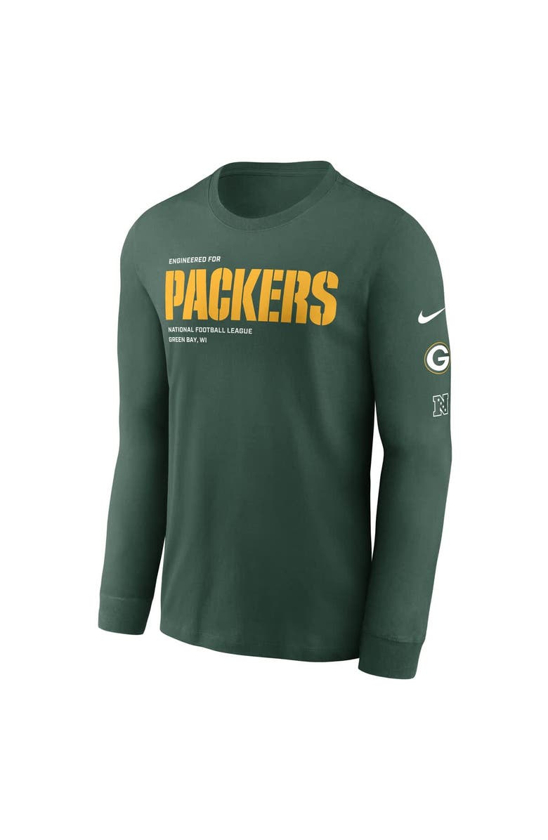 Nike Men's Nike Green Green Bay Packers Play to Win Essential Long Sleeve T-Shirt, Alternate, color,