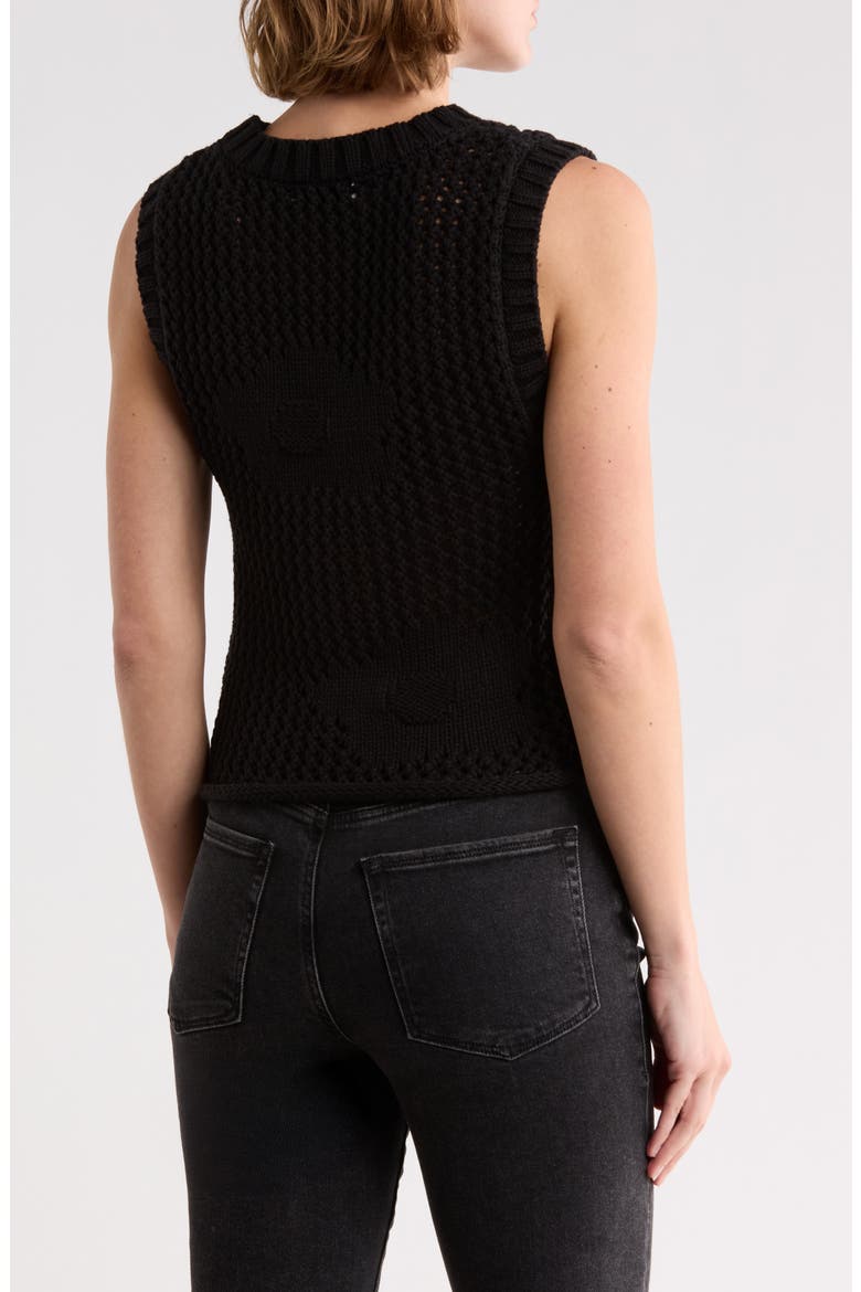 Crochet Tank, Alternate, color, BLACK