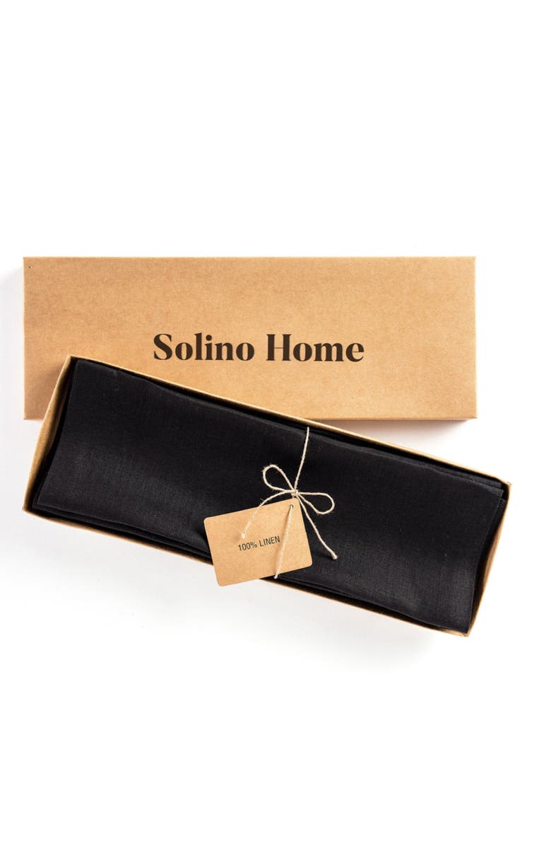 Solino Home Linen Square Placemats - Fete, Alternate, color, Black