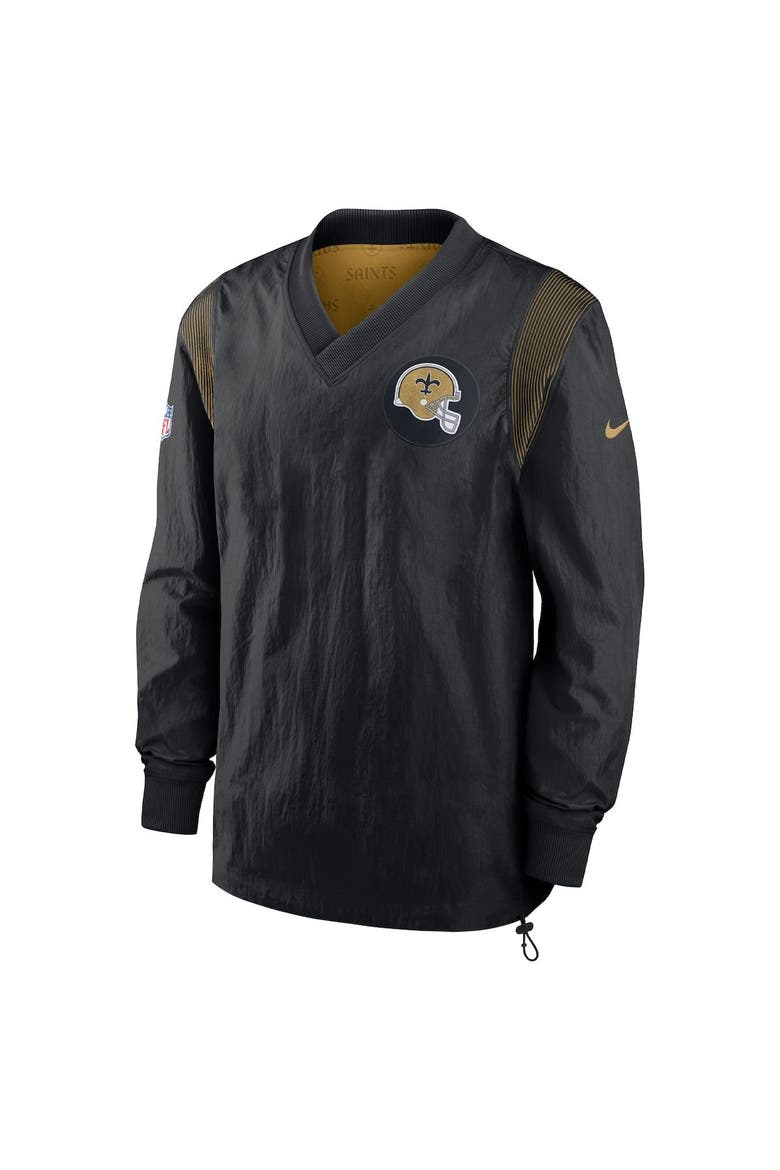 Men's Nike Black New Orleans Saints Sideline Team ID Reversible Pullover Windshirt, Alternate, color, Black