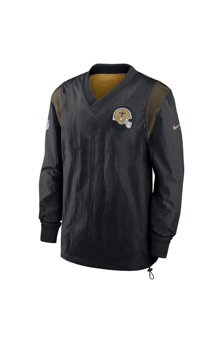 Nike Men's Nike Black New Orleans Saints Sideline Team ID Reversible Pullover Windshirt, Alternate, color, Black