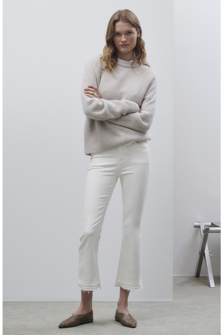 Hi-Sun Crop Flare Leg Jeans, Alternate, color, IVORY