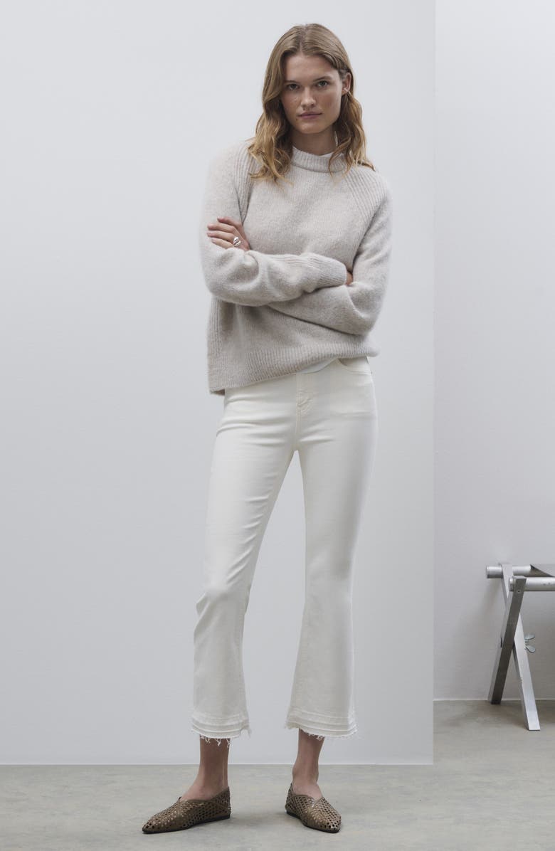 Closed Hi-Sun Crop Flare Leg Jeans, Alternate, color, Ivory