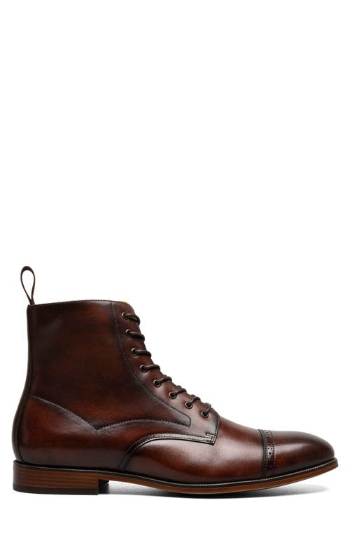 Stacy Adams Henry Cap Toe Boot In Brown