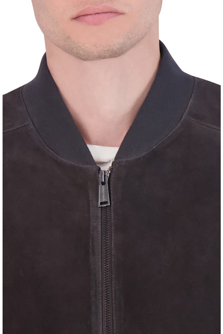 Suede Bomber Jacket, Alternate, color, GREY