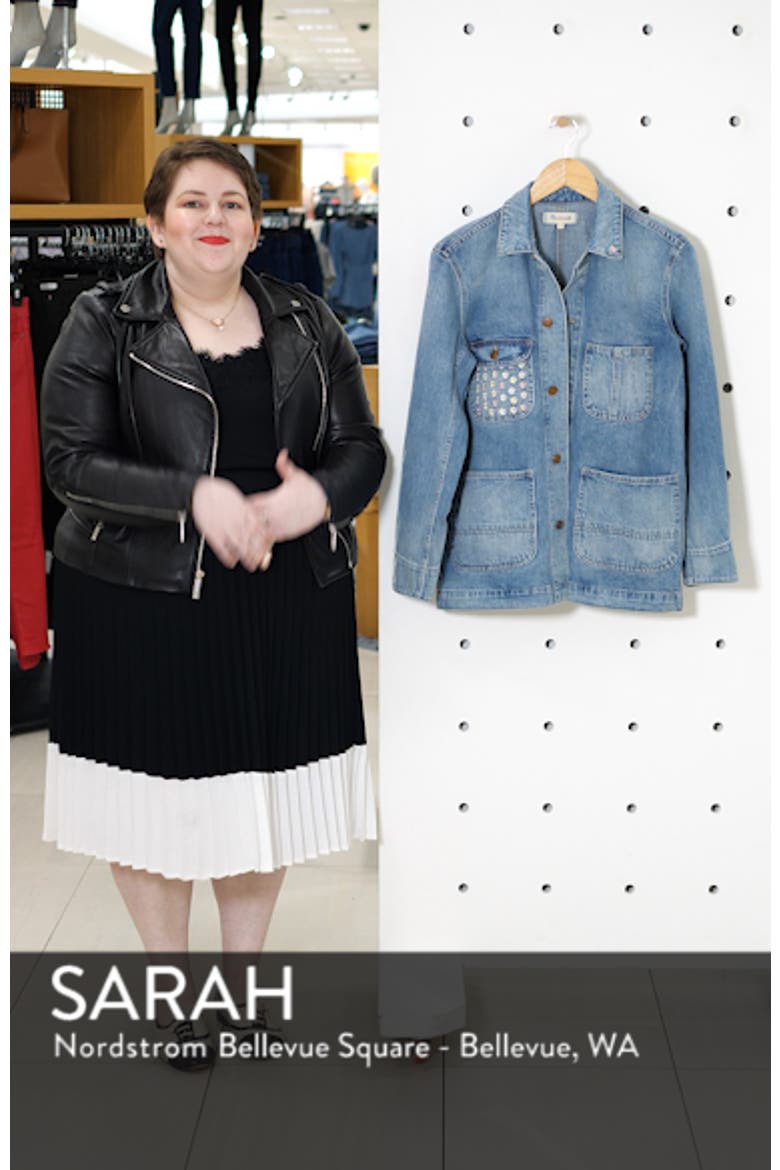 Embroidered Denim Chore Coat video