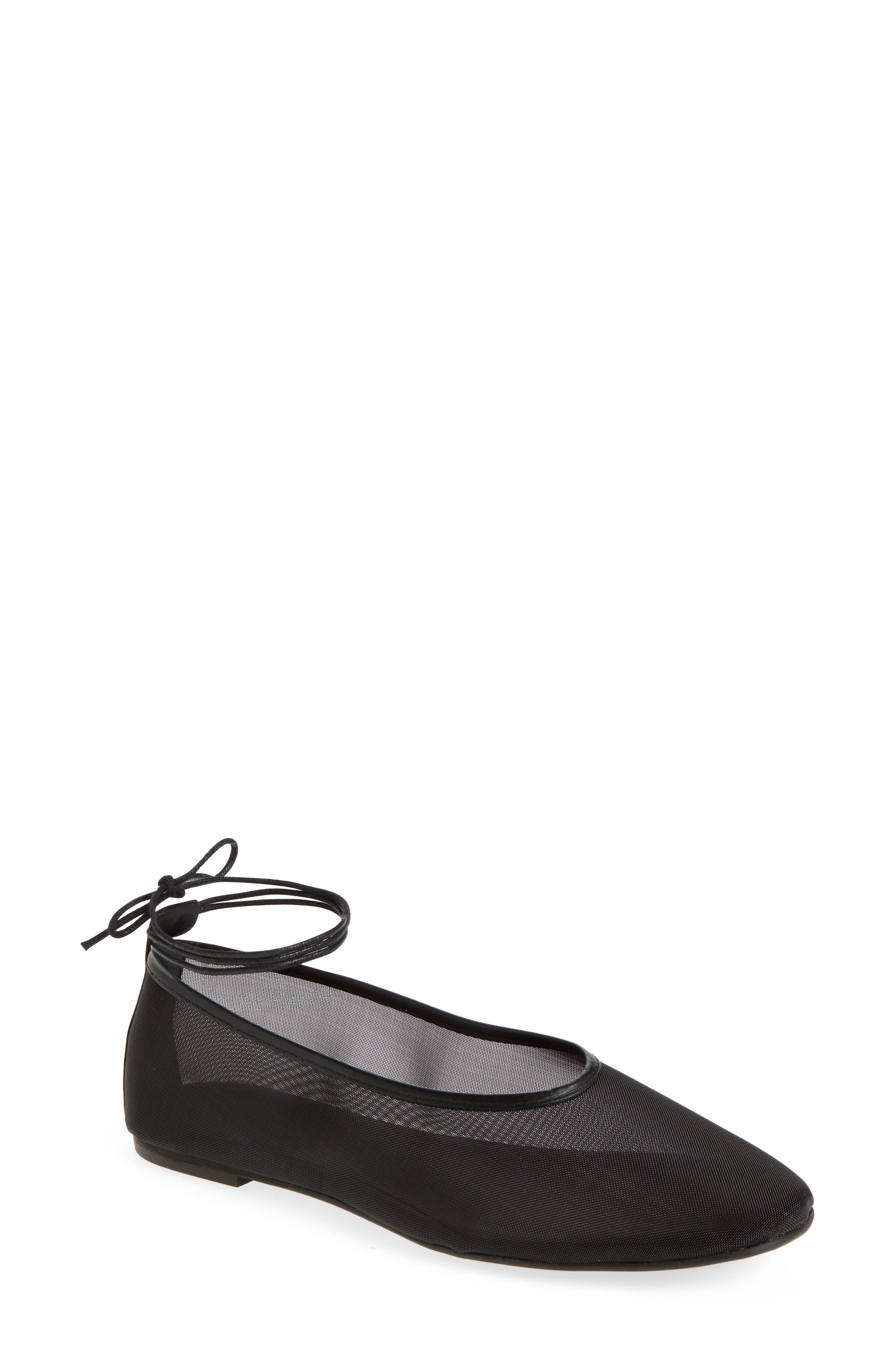 Freda Salvador Mesh Ballet Flat, Main, color, Black Mesh