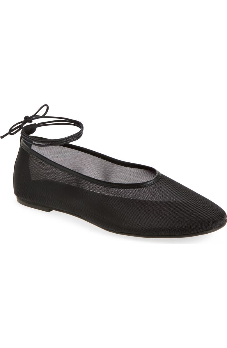 Freda Salvador Mesh Ballet Flat, Main, color, Black Mesh