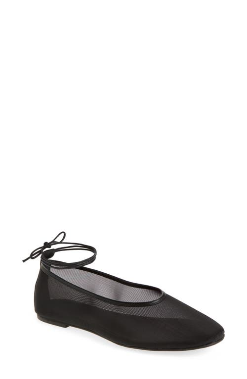 Freda Salvador Daisy Mesh Ballet Flat in Black Mesh at Nordstrom, Size 7