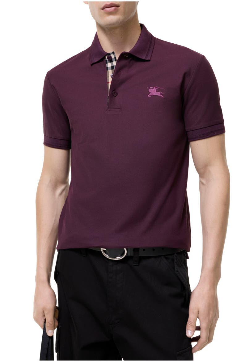 Cotton Polo Shirt, Main, color, Pansy purple