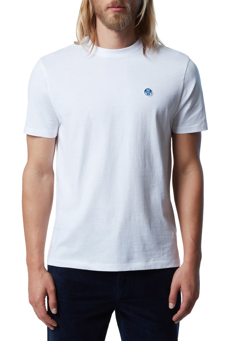 Logo Embroidered T-Shirt, Main, color, WHITE