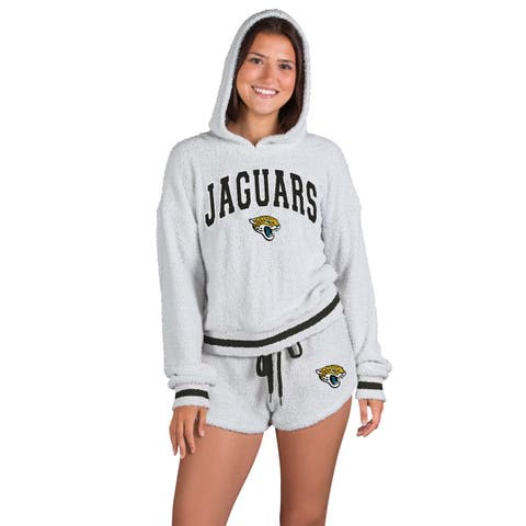 Women
s Concepts Sport  Gray Jacksonville Jaguars Whitley Long Sleeve Hoodie Top 
Shorts Set