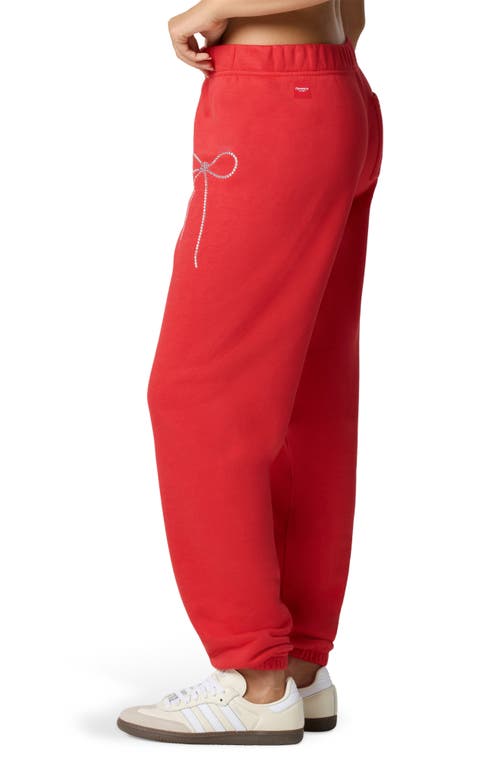 Florence By Mills Crystal Bow Detail Joggers In Red