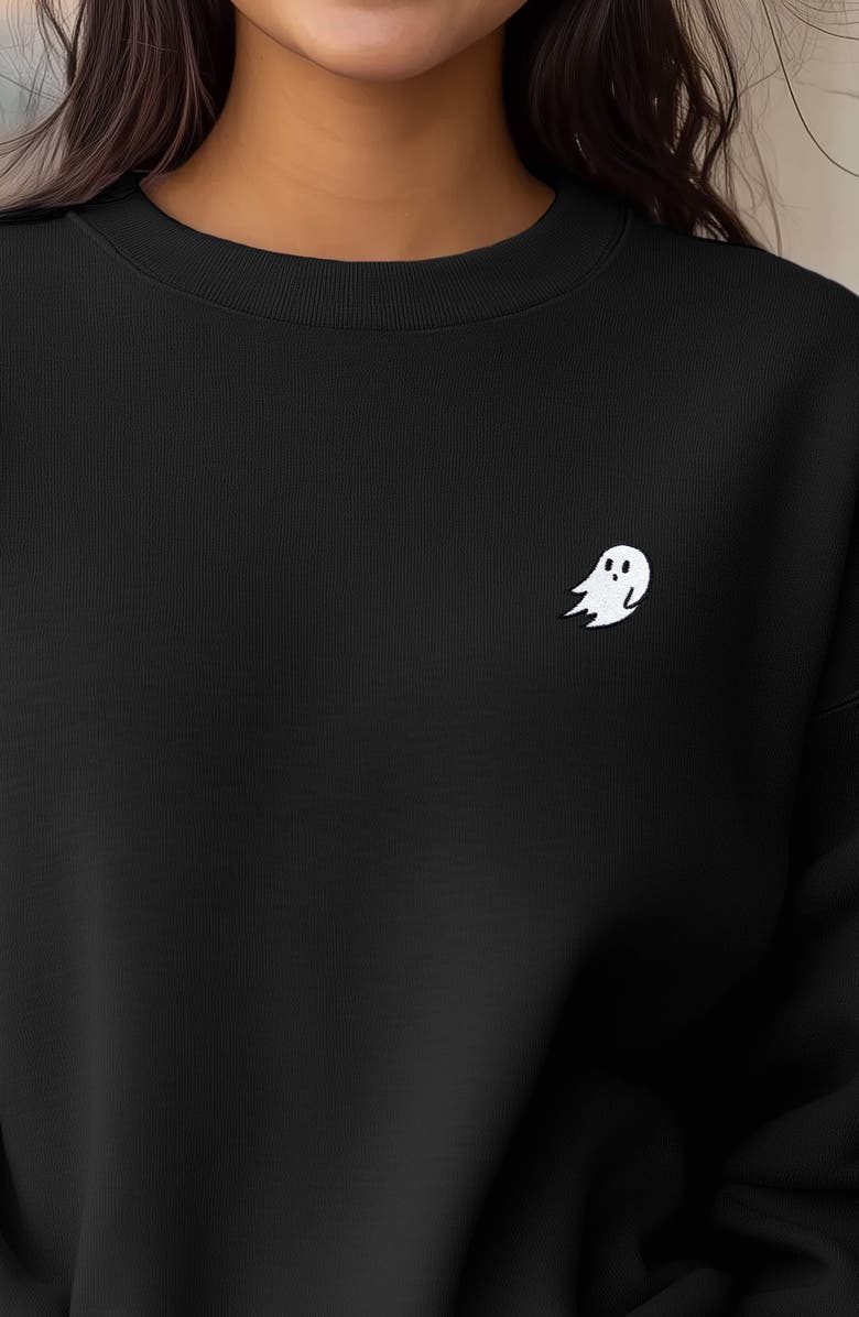 Dalix Ghost Relaxed Sweatshirt, Alternate, color, Black