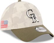 New Era Men's New Era Light Beige/Olive Colorado Rockies 2025 Armed Forces Day 39THIRTY Flex Hat