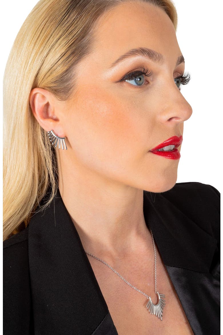 Temple Studs, Alternate, color, Sterling Silver