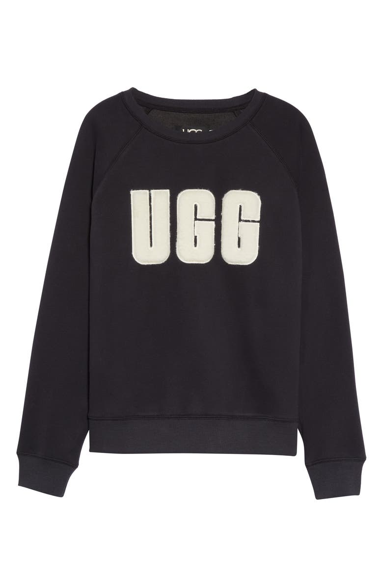UGG<sup>®</sup> Collection Madeline Fuzzy Logo Graphic Sweatshirt, Alternate, color,