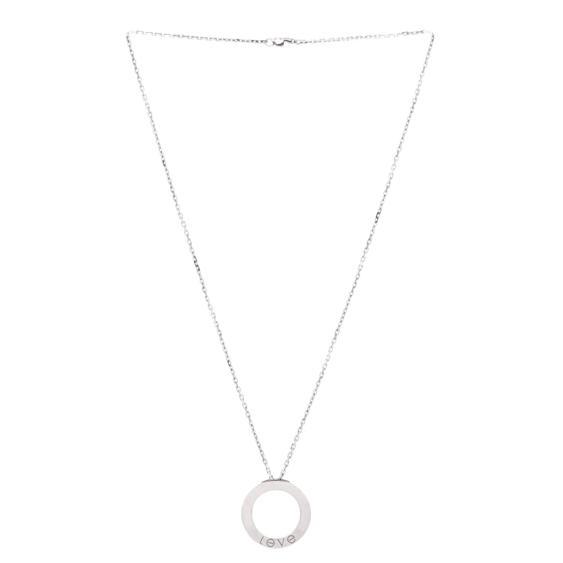 Love Pendant Necklace 18K White Gold, Alternate, color, Metallic Gold