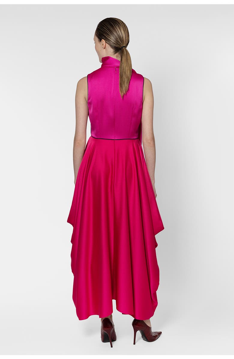 Roksanda Aela Textured Satin Maxi Dress, Alternate, color, Taffy / Ultra Pink