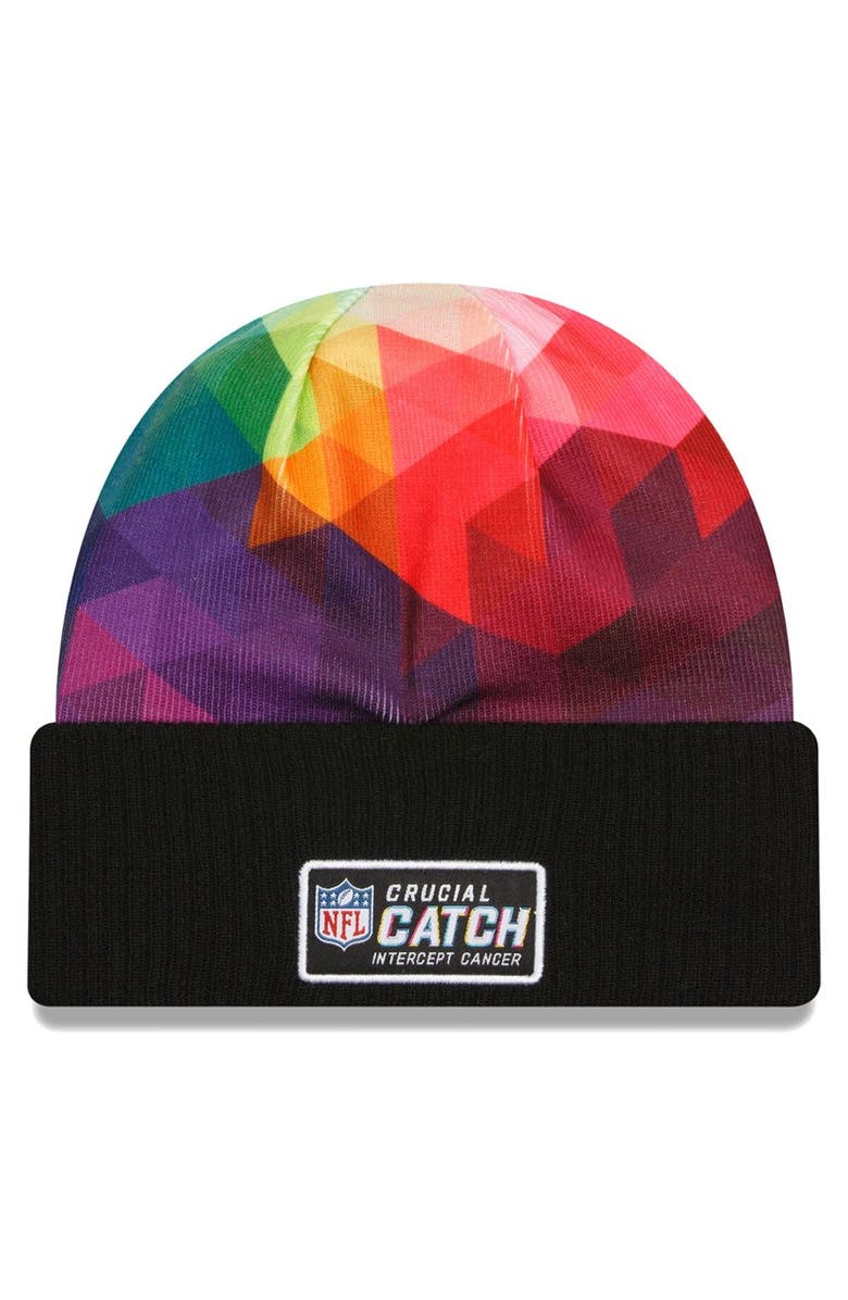 New Era Men's New Era Black Green Bay Packers 2023 NFL Crucial Catch Cuffed Knit Hat, Alternate, color, Black