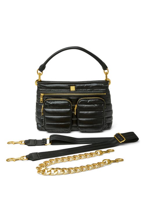 Think Royln Downtown Diva Crossbody Bag In Pearl Black