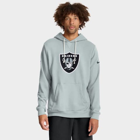 Men's Nike Silver Las Vegas Raiders Sideline Standard Issue Initial Home Dri-FIT Hoodie