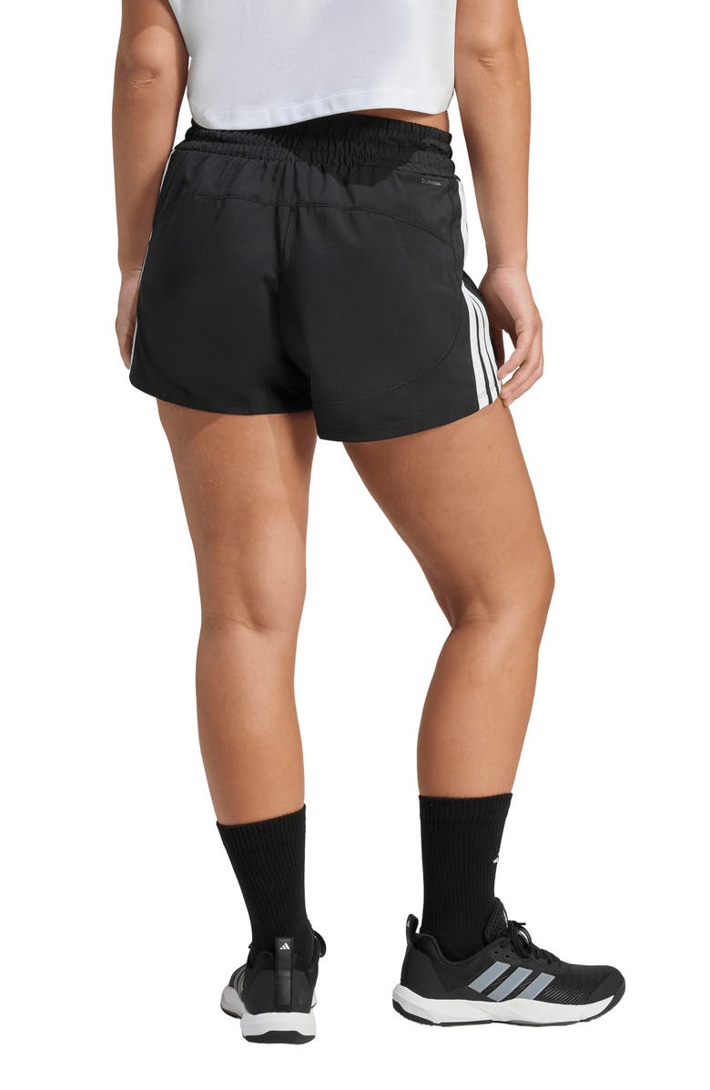 adidas Pacer High Waist Climacool Shorts, Alternate, color, Black/ White