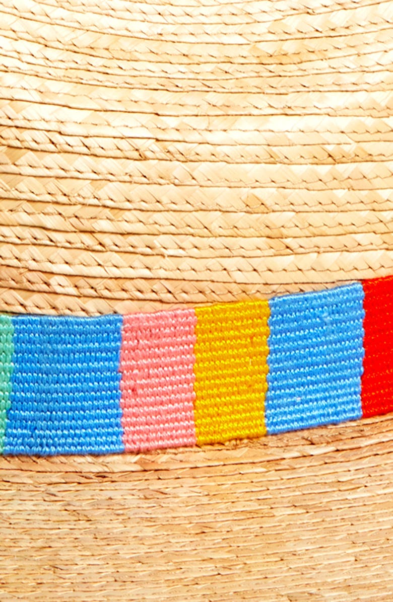 Sunshine Tienda Reyna Palm Straw Hat, Alternate, color, Multi