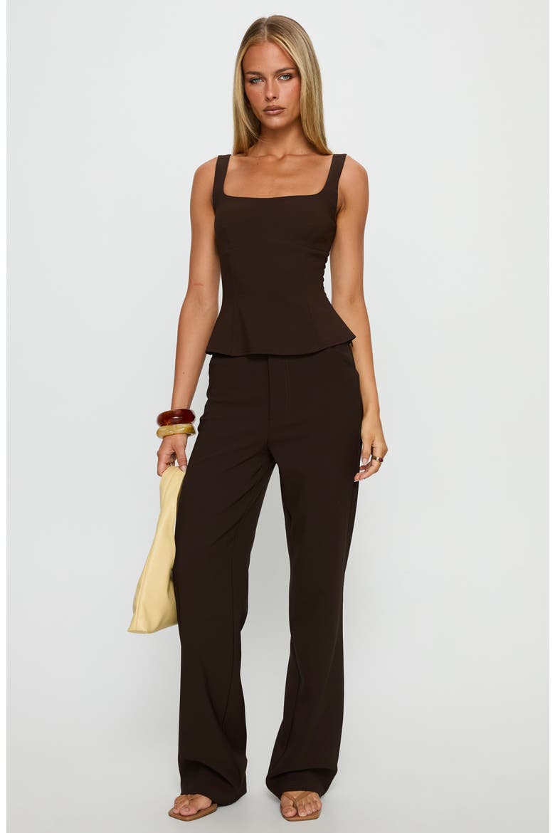 Kinsie Tailored Tank, Alternate, color, BROWN