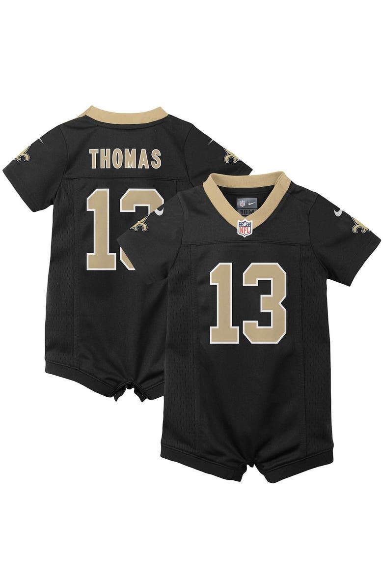Nike Newborn & Infant Nike Michael Thomas Black New Orleans Saints Romper Jersey, Main, color,