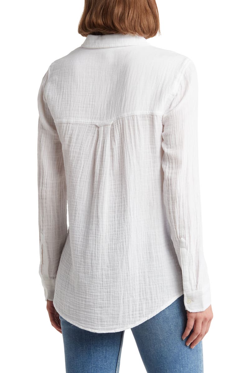 beachlunchlounge Alessia Long Sleeve Cotton Button-Up Shirt, Alternate, color,