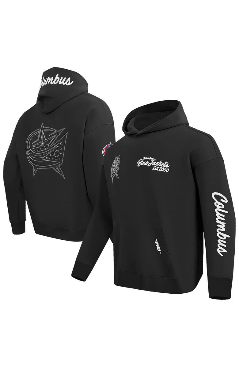 PRO STANDARD Men's Pro Standard  Black Columbus Blue Jackets Paint the City Pullover Hoodie, Alternate, color, 