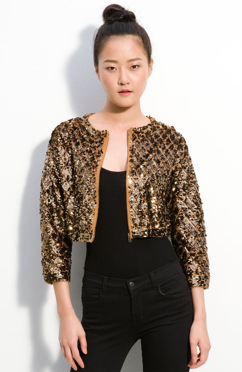 MARC BY MARC JACOBS 'Tela' Cropped Sequin Sweater, Main, color,