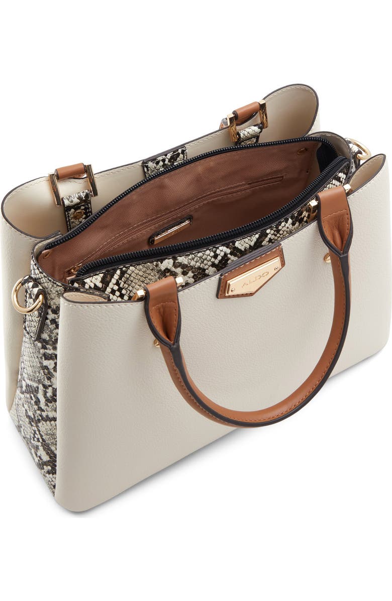 ALDO Caraever Faux Leather Satchel, Alternate, color,