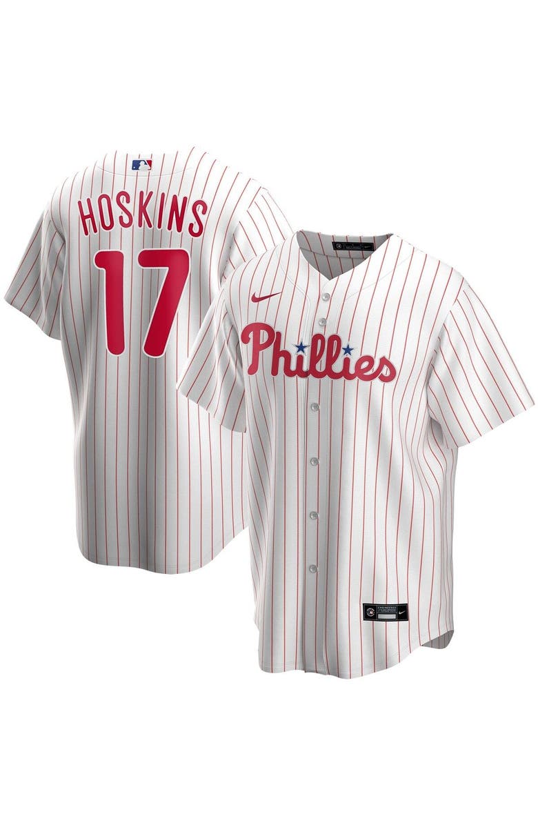 Nike Youth Nike Rhys Hoskins White Philadelphia Phillies Home Replica Player Jersey, Alternate, color,