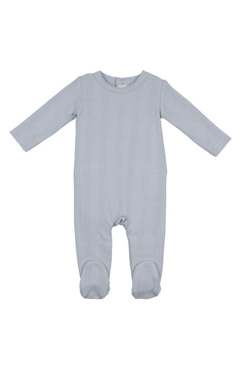 Stretch Cotton Pointelle Footie (Baby)
